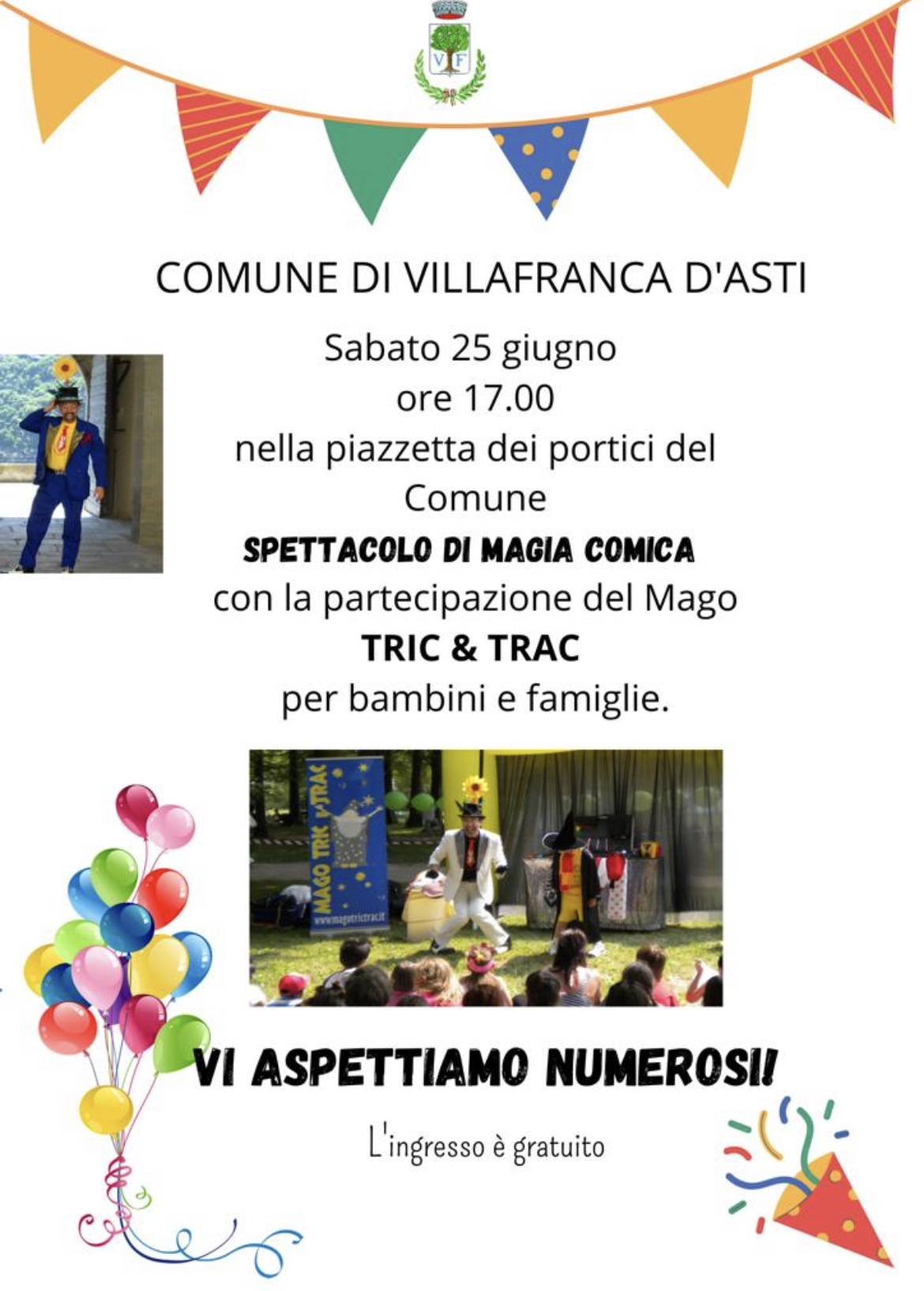 Spettacolo di magia comica
