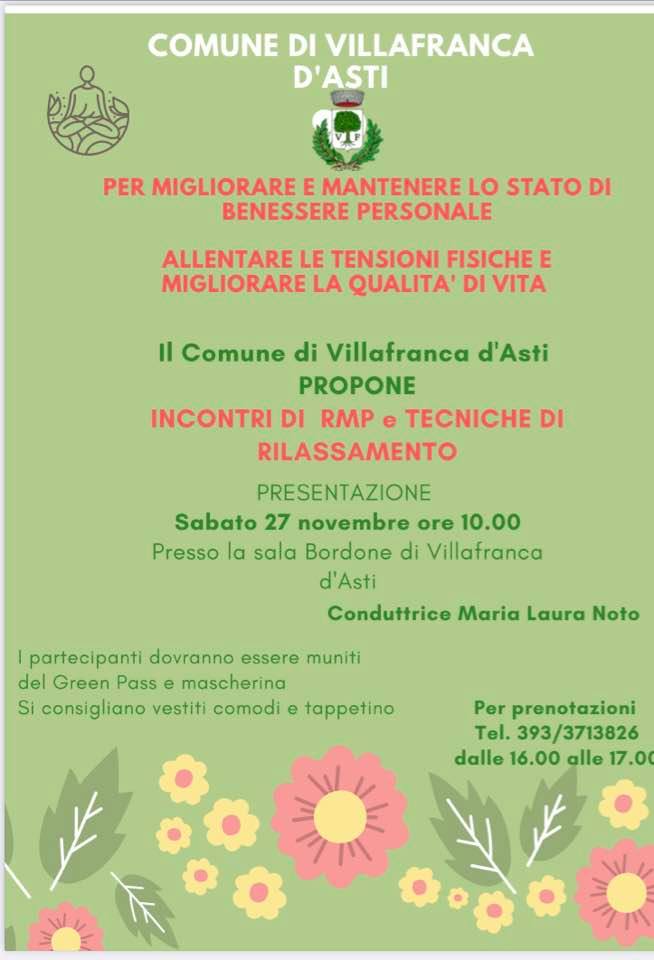 Incontri di rmp e tecniche rilassamento