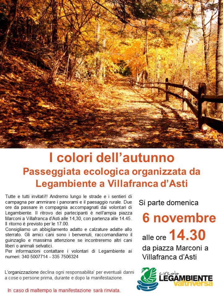 I colori dell'autunno - Passeggiata ecologica di  Legambiente